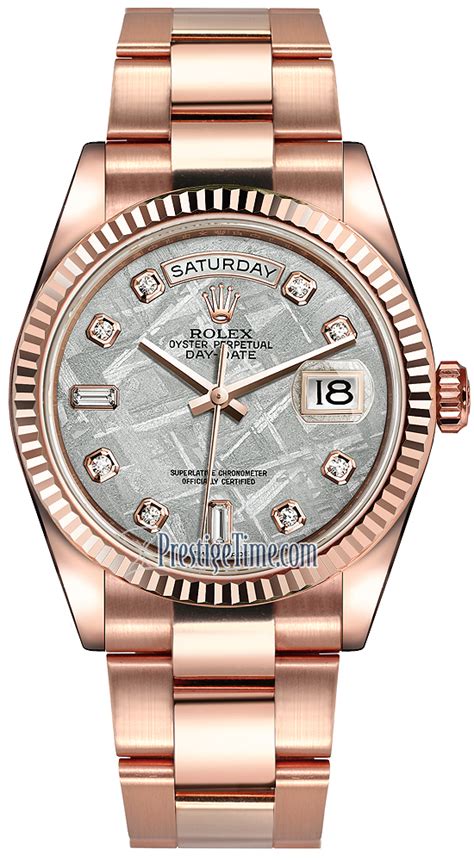 rolex day date oyster perpetual 36mm everose gold|rolex day date 36 18 ct.